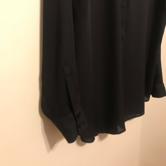NWT sz 10 black ASOS button down shirt - Picture 2 of 9